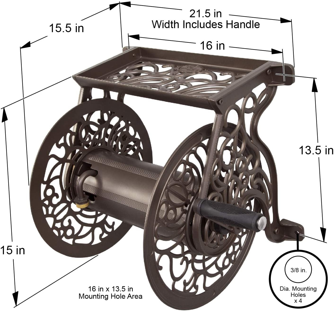 Wall Mount Garden Hose Reel